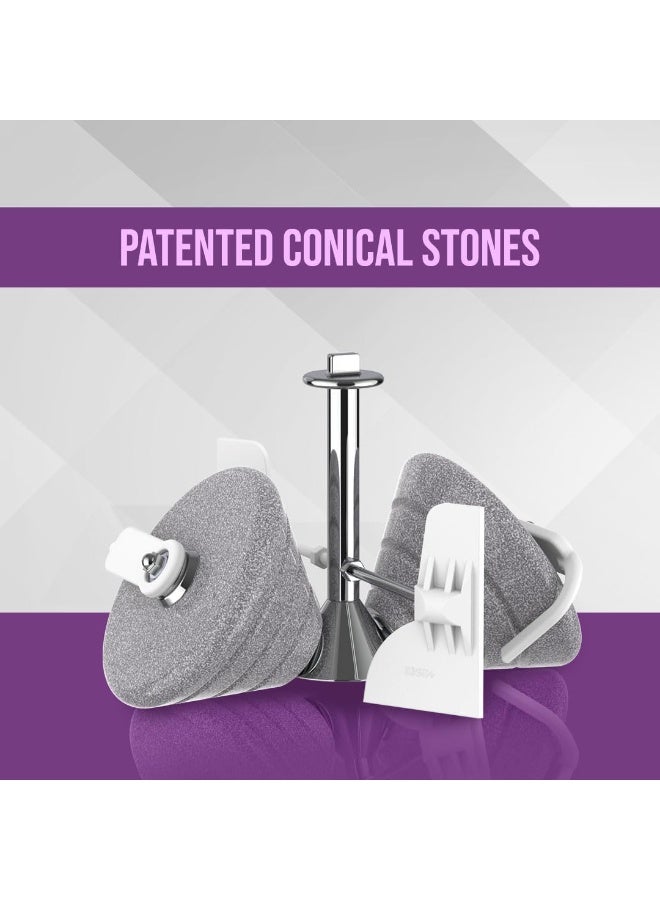 Ultra Grind+ Gold 2 Litre Table Top Wet Grinder - White | Fast Grinding Conical Stones 150W Motor & 5 Years Warranty | AISI 304 Food-Grade SS Multi Utility Cylindrical Drum, Light Weight - Image 3